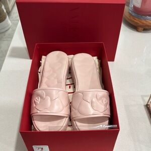 Valentino Garavani Pink Luxury Slide Sandals